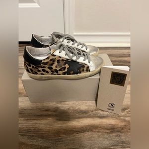 Golden Goose Leopard Superstar Sneaker